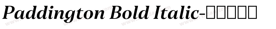 Paddington Bold Italic字体转换